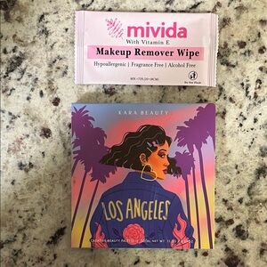 New Kara Beauty Los Angeles Eyeshadow Palette and Mivida Makeup Remover Wipe